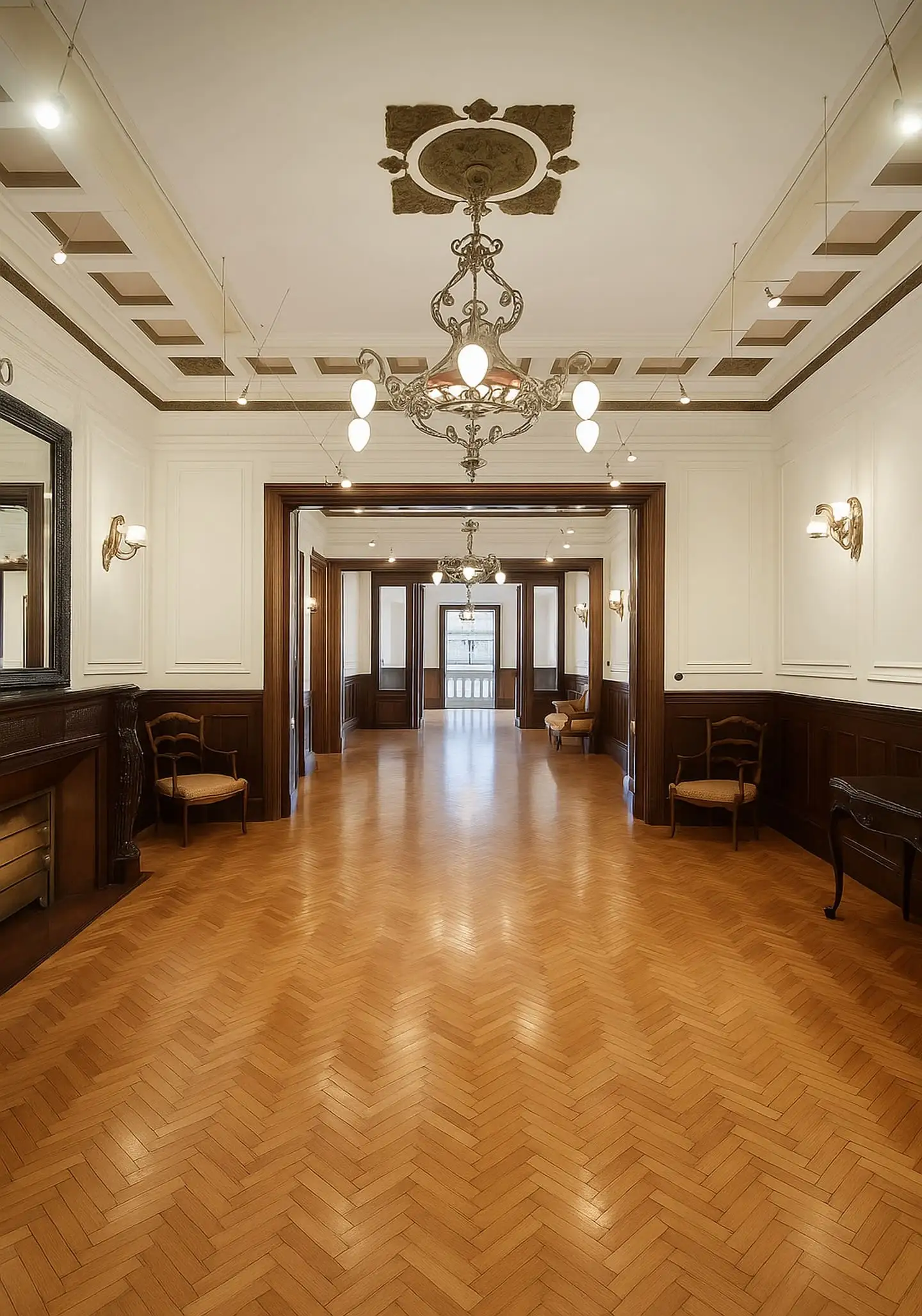 Η βεράντα-ταράτσα στημένη με έπιπλα lounge για ένα πάρτυ.